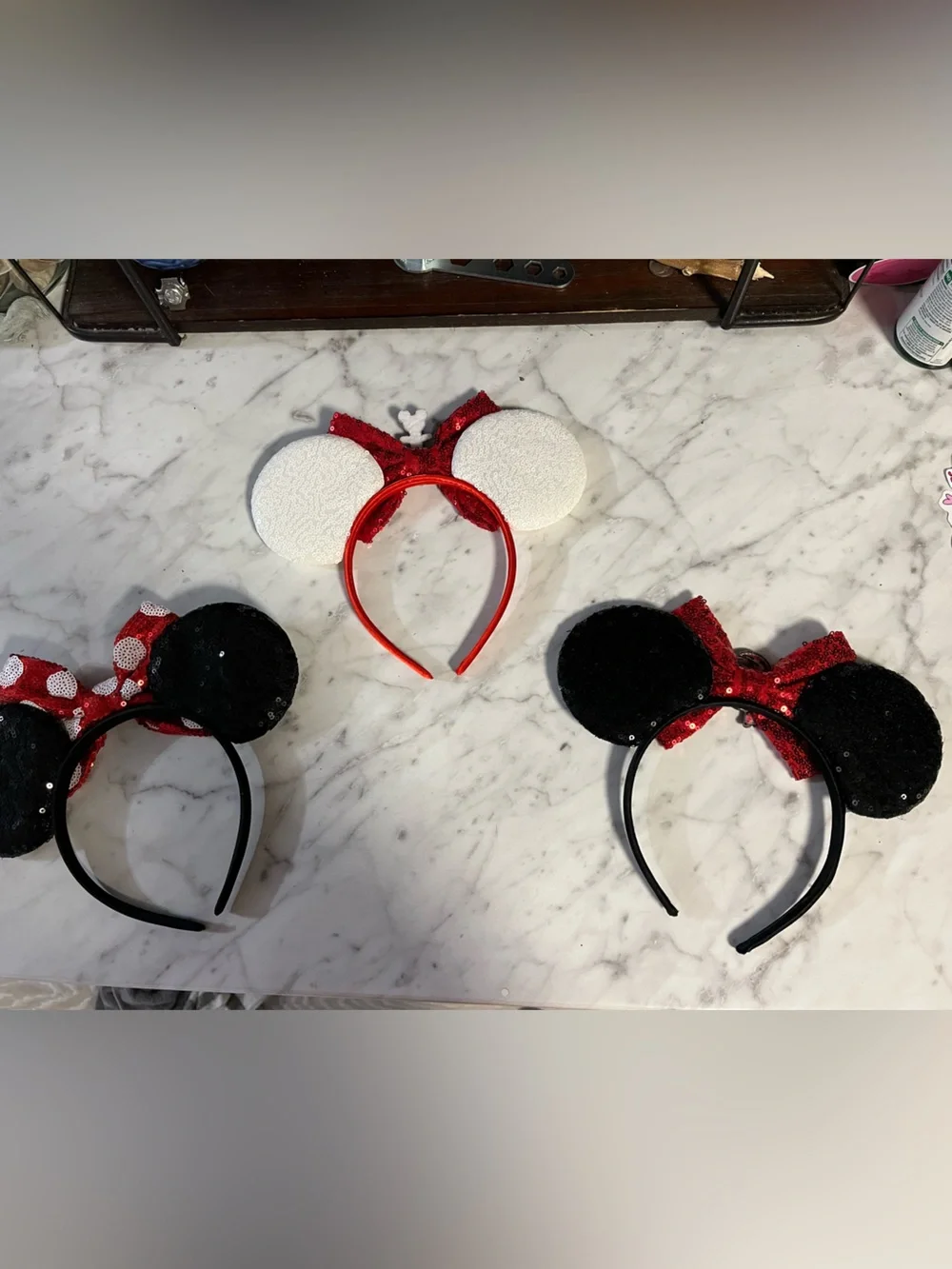 Disney-Inspired Kids Minnie Mouse, cruise, and Pirate Ear Headbands lot of 3